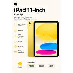 Apple 11-inch iPad Air M3 Wi-Fi - Tablet - 128 GB - 11" IPS (2360 x 1640) - amarelo radiante