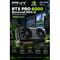 NVIDIA RTX PRO 6000 Blackwell Max-Q - Workstation Edition - cartão gráfico - RTX PRO 6000 Blackwell Max-Q - 96 GB GDDR7 - PCIe 5.0 x16 - 4 x DisplayPo