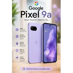 Google Pixel 9A - 5G smartphone - SIM duplo - RAM 8 GB / Memória Interna 128 GB - ecrã pOLED - 6.3" - 2424 x 1080 pixeis - (120 Hz) - 2x câmaras trase