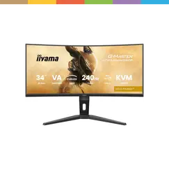 iiyama G-MASTER Gold Phoenix GCB3486WQSCP-B1 - Monitor LED - gaming - curvo - 34" (31.4" visível) - 3440 x 1440 UWQHD @ 240 Hz - VA - 500 cd/m² - 4000