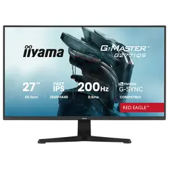 iiyama G-MASTER Red Eagle G2771QS-B1 - Monitor LED - gaming - 27" - 2560 x 1440 WQHD @ 200 Hz - Fast IPS - 350 cd/m² - 1200:1 - 0.2 ms - HDMI, Display