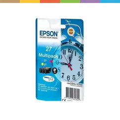 Epson 27XL Multipack - Pack de 3 - 31.2 ml - XL - amarelo, azul cyan, magenta - original - tinteiro (pacote de 36) - para WorkForce WF-3620, WF-3640,