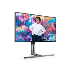 AOC Q27E4U - Monitor LED - 27" - 2560 x 1440 QHD @ 120 Hz - IPS - 250 cd/m² - 1500:1 - 4 ms - HDMI, DisplayPort - altifalantes - preto