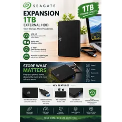 SEAGATE Expansion Portable 1TB HDD USB3.0 2.5inch Includes Rescue and software RTL extern