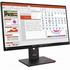 Lenovo ThinkVision E27-40 - Monitor LED - 27" - 1920 x 1080 Full HD (1080p) - IPS - 300 cd/m² - 1500:1 - 4 ms - HDMI, VGA, DisplayPort - altifalantes