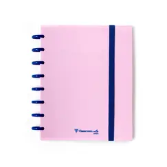 Caderno EcoSmart Classroom A5 PP Ambar Rosa 100g 100Fls