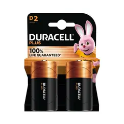 Pilhas D2 Alcalinas 1.5V MN1300 Duracell 2un