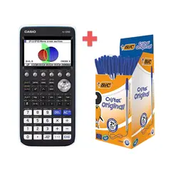 Bundle Calculadora Gráfica FXCG50 + Bic Cristal Azul 50un
