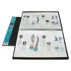 Pasta A3 c/40 Bolsas 80 Páginas Catálogo  Preto