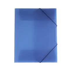 Pasta Plástico c/Elásticos A3 3 Abas Azul