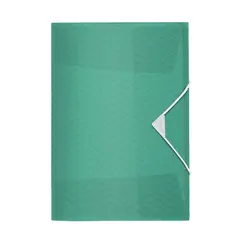 Pasta Plástico c/Elásticos A4 3 Abas Verde Água