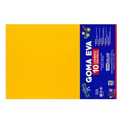 Placa de Goma EVA 40x60cm Amarelo 1un
