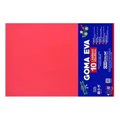 Placa de Goma EVA 40x60cm Vermelho 1un