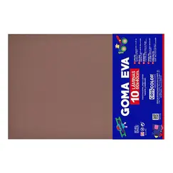 Placa de Goma EVA 40x60cm Castanho 1un