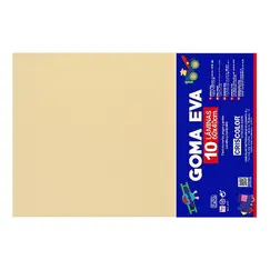 Placa de Goma EVA 40x60cm Creme 1un