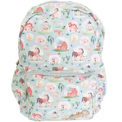 Mochila Infantil Ambar Pets Friends Farm Azul 15L