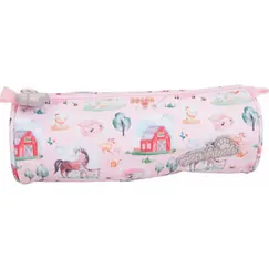Estojo Redondo Ambar Pets Friends Farm Rosa