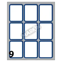 Etiquetas 046x037mm 10Fls Rebordo Linhas Markin 90un