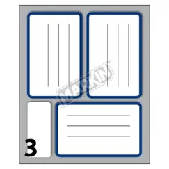 Etiquetas 083x053mm 10Fls Rebordo Linhas Markin 30un