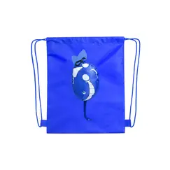 Saco Mochila Dobrável Kissa Azul