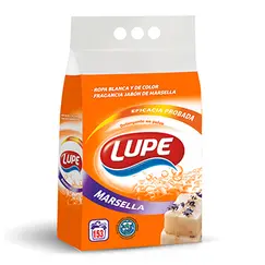 Detergente Pó Máquina Roupa Lupe Marselha 153 Doses 10Kg