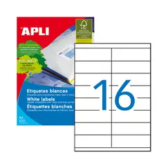 Etiquetas 105x035mm 100Fls A4 Apli 1600un