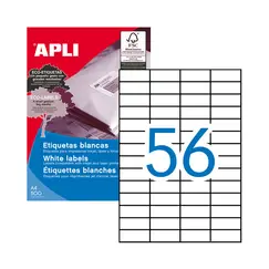 Etiquetas 052,5x021,2mm 500Fls A4 01777 Apli 28000un