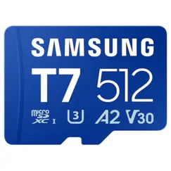 Tarjeta de Memoria Samsung T7 512GB microSD XC/ Clase 10/ 170MBs