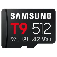 Tarjeta de Memoria Samsung T9 512GB microSD XC/ Clase 10/ 200MBs