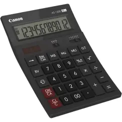 CANON AS-1200 Pocket Calculator 12-digit Vertically inclined LCD screen Gray