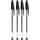 Esferográfica BIC Cristal Ball Point Preto 1mm - Pack de 4 unidades | Loja BluePixel