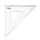Esquadro Plástico Cristal 45G-25cm Aristo Geocollege AR23425 | Ferramenta de Medição de Qualidade