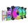MARS GAMING MF-3DKIT Ventoinhas 3x12cm Infinito ARGB com Controle RF para PC - Preto