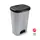 Contentor 50L em plástico com pedal Preto e Prata | Marca 359 na bluepixel.pt