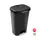Contentor de 50L em Plástico Preto com Pedal - Marca 359 | Loja BluePixel