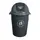 Contentor de 80L em plástico cinzento com tampa basculante | Marca 164 | BluePixel.pt