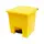 Contentor de 30L em plástico amarelo com pedal - Marca 401 | Loja BluePixel