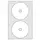 Etiquetas 117mm Multi3 para CD/DVD - 100 folhas, 200 unidades | Marca 312