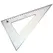 Esquadro Plástico Cristal 60G-29cm SmartD