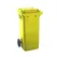 Contentor 120L Plástico 2 Rodas Amarelo Tampa Amarela