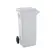 Contentor 120L Plástico 2 Rodas Branco Tampa Branca
