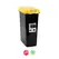Contentor 25L Plástico Preto Tampa Amarelo