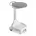 Contentor 120L Smile W-70 c/Pedal e Rodas Branco/Cinza