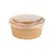 Saladeiras 750ml Cartão Redondo Cor Kraft com Tampa PET 25un