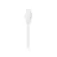 Colheres Sobremesa C-PLA Reutilizáveis 12,5cm Branco 100un