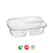Caixa Hermética Lunch 3 Divisórias Nº1 1200ml Transparente