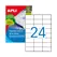 Etiquetas 070x037mm 100Fls 01273 Apli 2400un