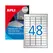 Etiquetas 045,7x021,2mm 20Fls A4 Prata Apli 960un