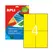 Etiquetas 105x148mm 20Fls A4 Amarelo Apli 80un