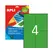 Etiquetas 105x148mm 20Fls A4 Verde Apli 80un